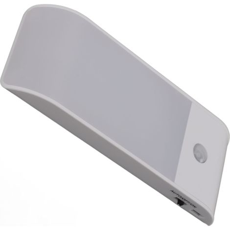 Lampe sous meuble 12cm, capteur de mouvement 2 modes, magnétique, rechargeable micro USB, sans fil, éclairage d'étude et de travail, fixation adhésive. (1/5)
