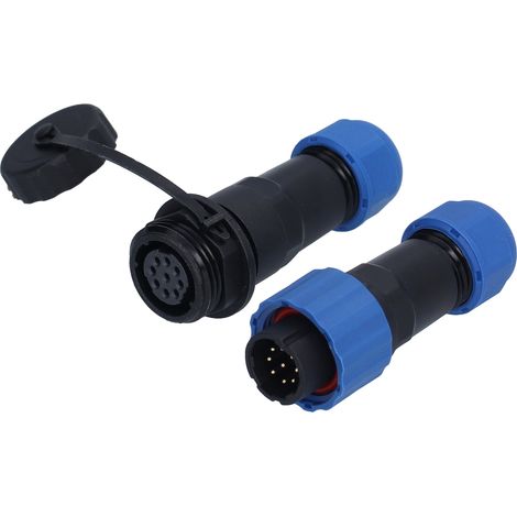 Connecteur avion étanche 9 broches 250V 5A, prise femelle mâle antidéflagrante, résistant à l'oxydation, connexion stable, IP67, pour usage industriel et extérieur (1/5)