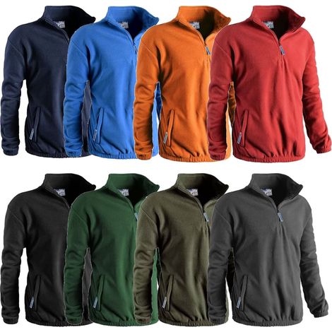 Felpa da lavoro in pile Sottozero Svezia 7250 mezza zip - L - Grigio (1/5)