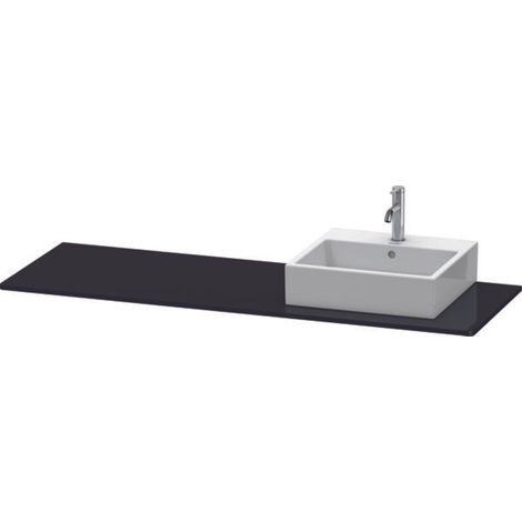 Consolle Duravit XSQUARE 16x1600x550mm con ritaglio dritto nero lucido (1/3)