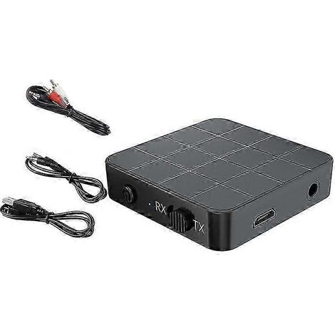 Adaptateur audio sans fil Bluetooth 5.0 (récepteur et émetteur), prise AUX 3,5 mm, RCA HiFi pour voiture, TV, casque et haut-parleurs. (1/5)