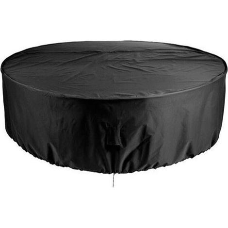 Funda para muebles de jardín, funda redonda impermeable y duradera para mesa de jardín exterior, muebles de patio, sillas de comedor, resistente a los rayos UV y al polvo. (1/5)