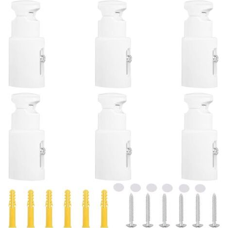 Support de radiateur en ABS résistant à la chaleur – Distance réglable de 6,5 à 8,2 cm – Compatible avec les radiateurs droits et incurvés – Lot de 6 (1/5)