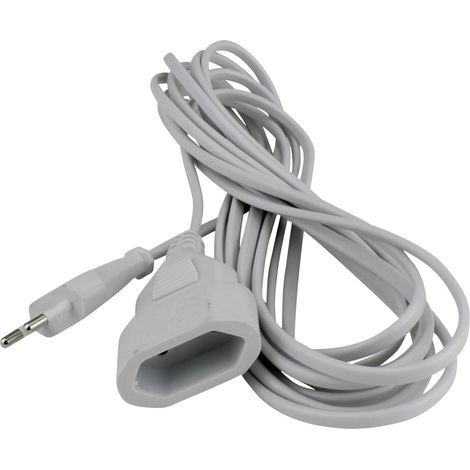 Unitec Verlängerungskabel Innen 5 Meter H03VVH2-F, weiß, Flachstecker Verlängerungskabel