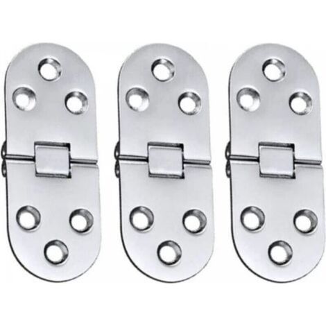 3 Stücke Klapptischscharniere aus Legierung Edelstahl Scharniere Tür Klappscharniere Tischscharniere Klappbar Scharniere aus Legierung Klappscharniere für Schublade Tisch Schreibtisch Nähmaschine Silb