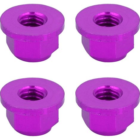 4 pièces Écrous de Roue M4 Aluminium Compatibles Fayee 1/12 WL 1/12 12423 Véhicule Tout-Terrain Violet 0119P (1/5)