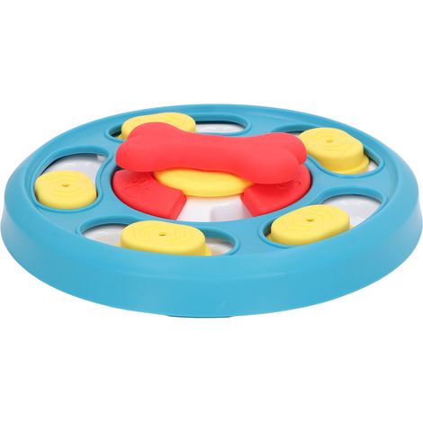 Distributeur de friandises puzzle pour chien, jouet d'entraînement intellectuel, distributeur de friandises stimulant pour chiots et soulagement de l'anxiété, bleu (1/5)