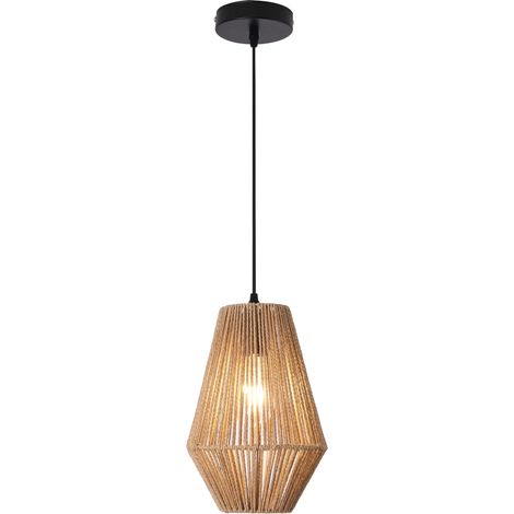 Lampadario lampada a sospensione corda metallica sospensione 160 x 20 cm beige 030007571