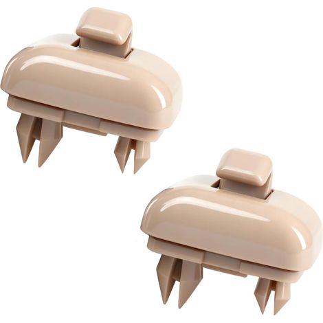 2 Pcs Beige Intérieur Pare Soleil Crochet Support d'attache Pare Soleil A1, Support Clip pour Visièr pour A1 A3 A4 A5 A7 Q3 Q5, Soleils Clip pour Visière, Clips pour Visières de Voiture,8U0857562A (1/4)