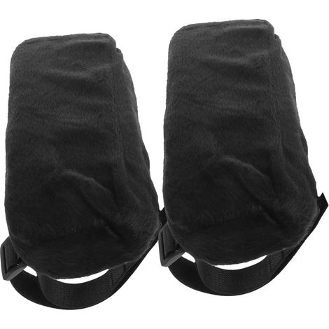Set di 2 cuscini per sedia, poggiabraccia, morbidi cuscini per braccioli, comfort ergonomico per ufficio o con fodera lavabile, colore nero. (1/5)