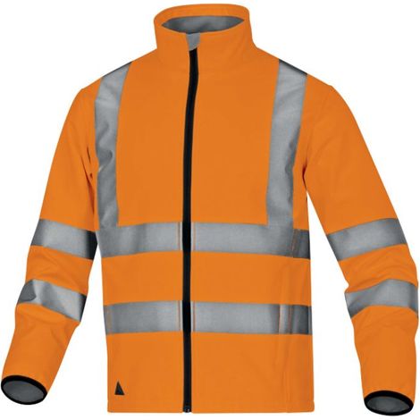 VESTE ORANGE FLUO LEGA DELTA PLUS SOFTSHELL POLYESTER 3 COUCHES LAMINÉES - LEGAOR0 48/50 (M)