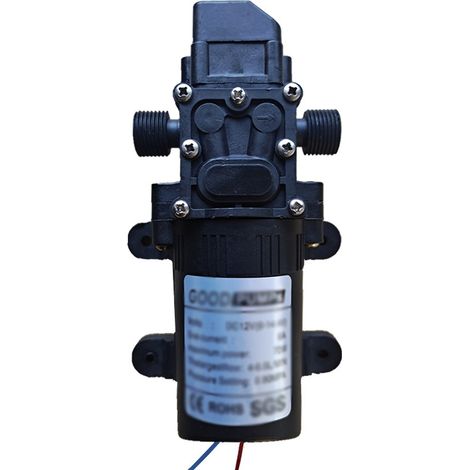 Pompe à eau électrique agricole 12 V CC 60 W 5 L/min, micro-pulvérisateur d'eau à membrane haute pression noir pour lavage de voiture 12 V (12 V 70 W) (1/5)