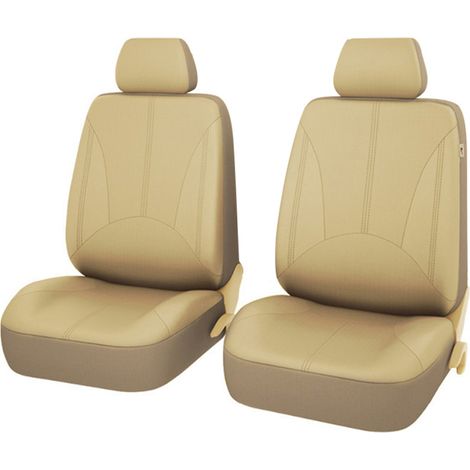 Set mit 4 universellen, atmungsaktiven Autositzbezügen aus Leder, Innenausstattung für Pkw und SUVs. (1/5)