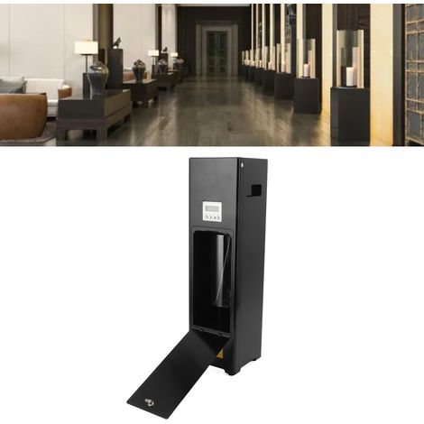 Diffusore di aromi da pavimento per uso commerciale - Diffusione di aromi da 3000 m³ per hotel, negozi, club, ospedali, banche, stazioni - Corpo in metallo 155x155x570 mm, spina UE, nero (1/4)