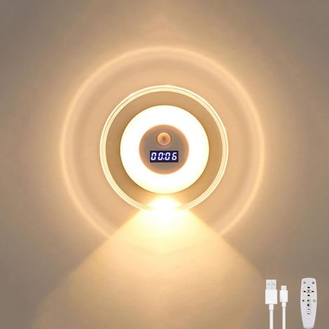 Lampes Murales, Ledmurale Intérieuremurale Modulable Rechargeable Moderne Avec Télécommande Lumière de Nuit 3000K / 4500K / 6000K (1/5)