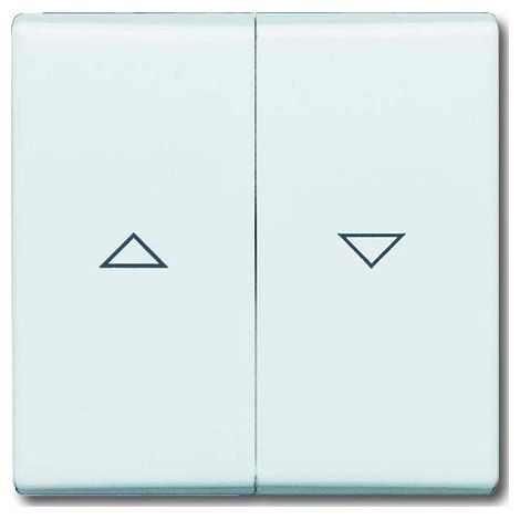 BUSCH-JAEGER 2126-32 PLAQUE DE RECOUVREMENT, INTERRUPTEUR BOUTON-POUSSOIR DE JALOUSIE, BLANC CRÈME, PROTÉGÉ CONTRE L'EAU IP44