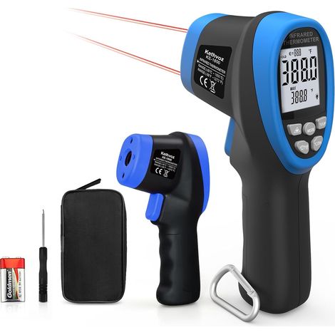 Thermometre Laser Numérique -50°C1800°C, Thermomètre Infrarouge Sans Contact avec D:S=50:1, Emissivité Réglable, Pistolet Température Laser Industriel pour Cuisine/Alimentaire/Conglateur (1/5)