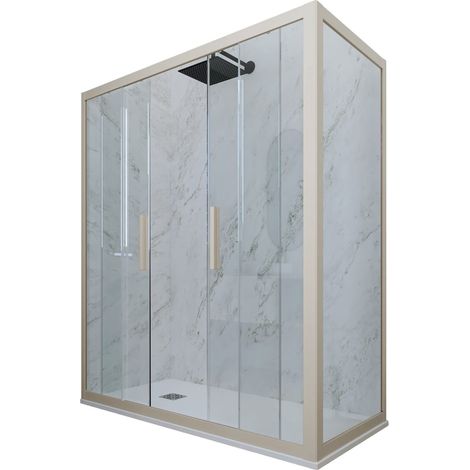 Box doccia 75x120 2 ante scorrevole h 200 Champagne Glam Duo