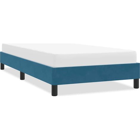 Cadre de lit sans matelas-Structure de lit bleu foncé 90x220 cm velours (1/5)