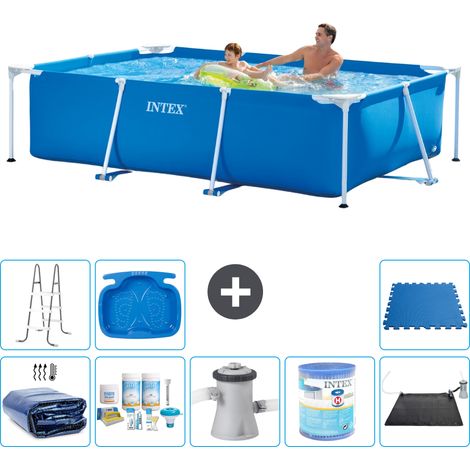 Intex Piscine Tubulaire Rectangulaire - 260x160x65 cm - 9-pièces S40098 (1/5)