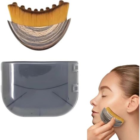 Tragbares Lymphdrainage-Massagegerät für Gesicht und Körper, Trockenbürste mit Etui (1/5)