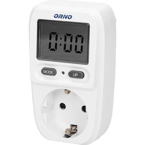 Orno WAT-419(GS) Contatore Energia Elettrica per Presa Schuko - Contatore dei Costi Energetici con Schermo LCD (mancata retroilluminazione) Potenza Massima 3680W Contatore di Energia (1/5)
