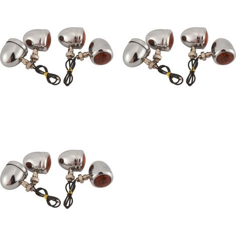 Convient pour 12 ampoules LED chromées de clignotants de moto, convient aux courses de motos. (1/5)