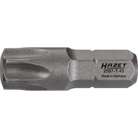 Hazet 2597-T45 Bit, Attacco Esagonale, Massiccio, 6.3 mm 1/4 di Pollice