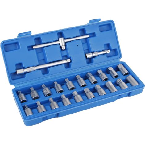 Kit de 23 pièces pour le démontage de la vis de vidange d'huile (3/8 po) - Outil de réparation automobile (1/5)