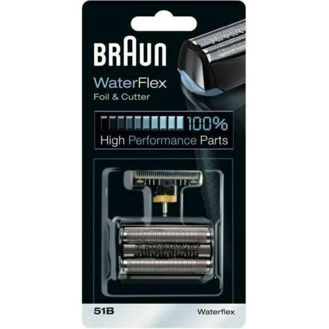 Elle – Tête de rasoir Braun 51B WaterFlex – Compatible Series 5 – Remplacement tous les 18 mois – Installation rapide pour performance optimale