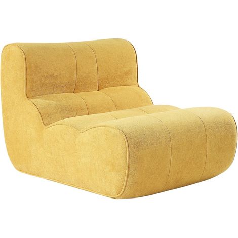 Fauteuil en mousse polyuréthane et tissu polyester touché doux jaune - BLOW (1/5)