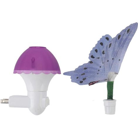 Bunte LED-Nachtlampe mit Schmetterlingen und Dämmerungssensor für das Schlafzimmer