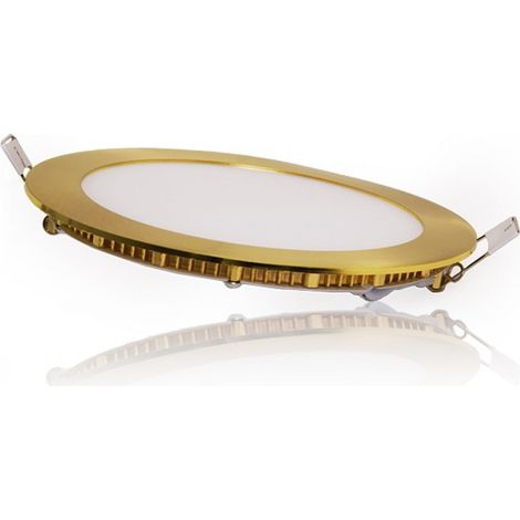 LED-Panel 12W 1200Lm 2700ºK Zirkular Gold 50.000H [GL-CL-R12N-G-WW]