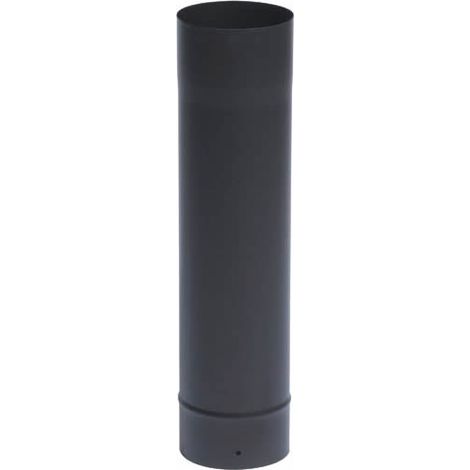 TEN – Tuyau émaillé noir mat Ø153 mm x 250 mm – Acier émaillé résistant aux acides – Raccordement chaudières gaz, fuel, bois, charbon (1/2)