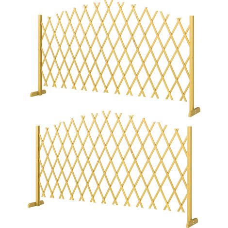 Barrières extensibles bois sapin 180x30x103cm Lot de 2 intérieur extérieur
