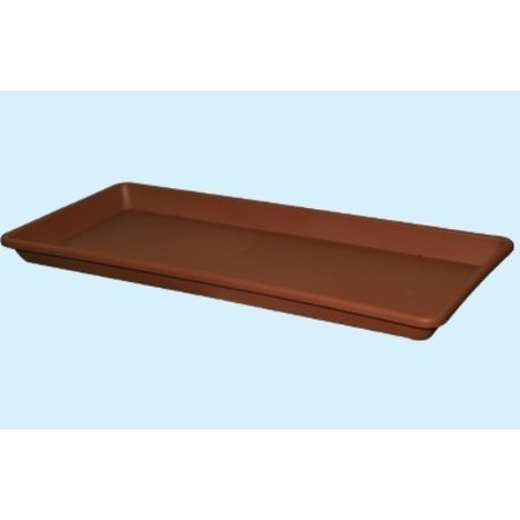 Sottovaso Rettangolare Plastica 56cm Color Terracotta Per Vasi Salisburgo 60cm