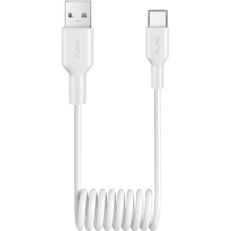 Cavo a spirale USB-A - USB-C 10W 1m - bianco (1/2)