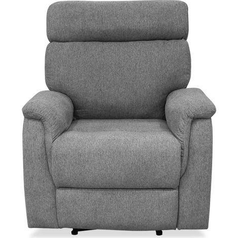 Sillón relax manual Texas tapizado gris, 82cm(Ancho) 96cm(Fondo) 102cm(Alto) (1/4)