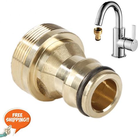 Raccord universel pour tuyau d'arrosage de jardin 23 mm, raccord pour tuyau de cuisine en laiton, raccord pour robinet mitigeur.
