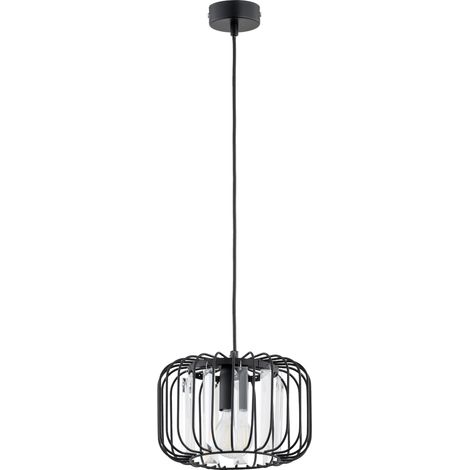 Suspension industrielle noire métal Ø22 E27 Alfa Lexa (1/3)