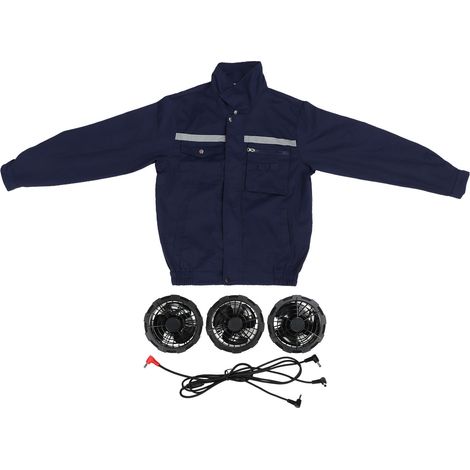 Veste ventilateur triple ventilateurs refroidissement climatiseur vêtement travail (1/5)
