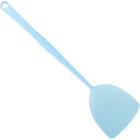 Tapette à mouches à long manche, forme de paume mignonne, anti-moustiques et insectes, outil de chasse domestique en plastique, raquette à mouches (Couleur : 09 Tapette) (1/5)