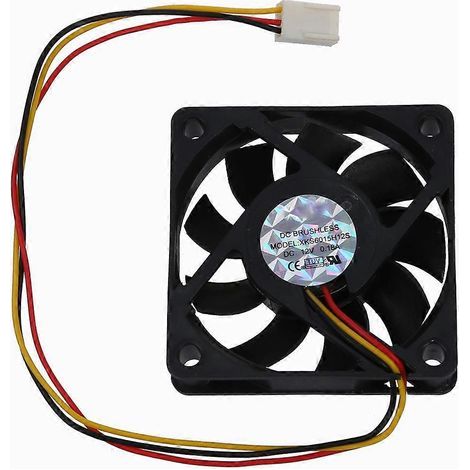 Ventilateur de processeur pour radiateur 60 x 60 mm - Noir (1/4)
