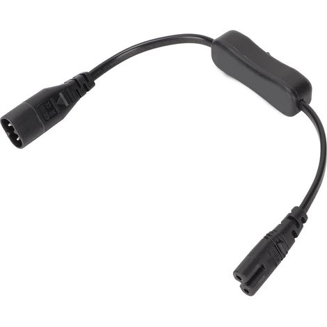 IEC320 C8 to IEC320 C7 Power Extension Cable with Switch, for Speakers, System Connector (1/5)
