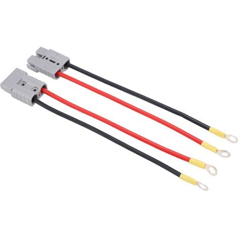 Convient aux câbles de démarrage automobiles/camping-cars 600 V CC 50 A, type à connexion rapide de 25 cm (1/5)