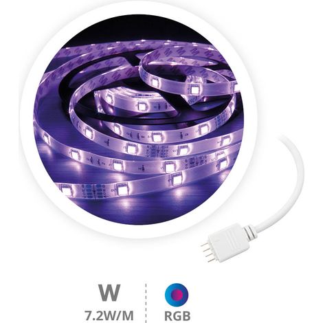 Rolle 5M LED-Streifen 7,2W/M RGB 24V (1/2)