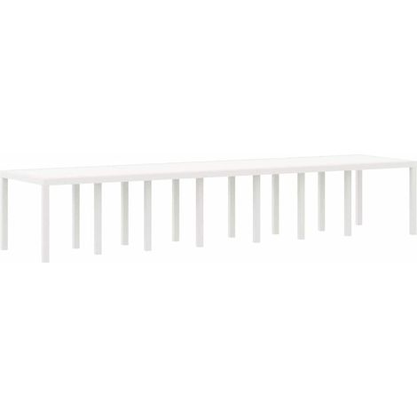 vidaXL Tavolo da Giardino Bianco 400 x 100 x 73 cm polyrattan (1/5)