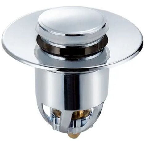 Filtre de drainage à poussoir en acier inoxydable, bouchon universel pour lavabo, salle de bain, baignoire, nouveau (1/5)