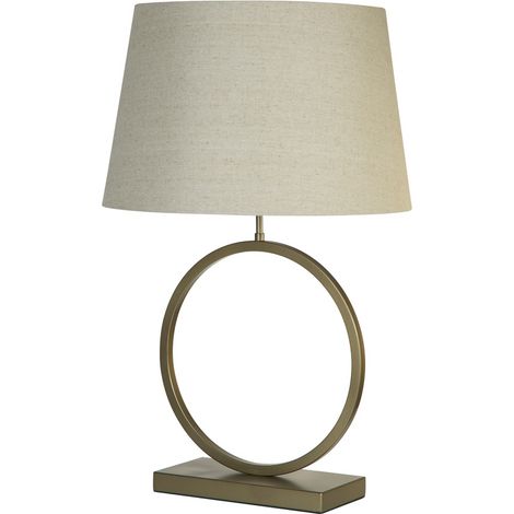 Lampe de table Elegant bronze avec capuchon crème - EU93102NA