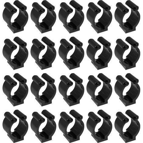 20 Stück Wandhalterungen für Angelruten, Organizer-Clips, Aufbewahrungsclips für Billardqueues, 24 mm (1/5)